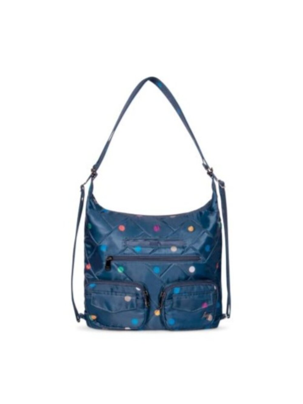 Lug Zipliner 2 Travel Pouch - Navy Multi Dots, Waterproof Durable Luggage Organi